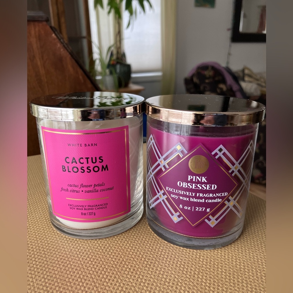 White Barn Pink Cactus Blossom & Pink Obsessed Scented Candle Duo